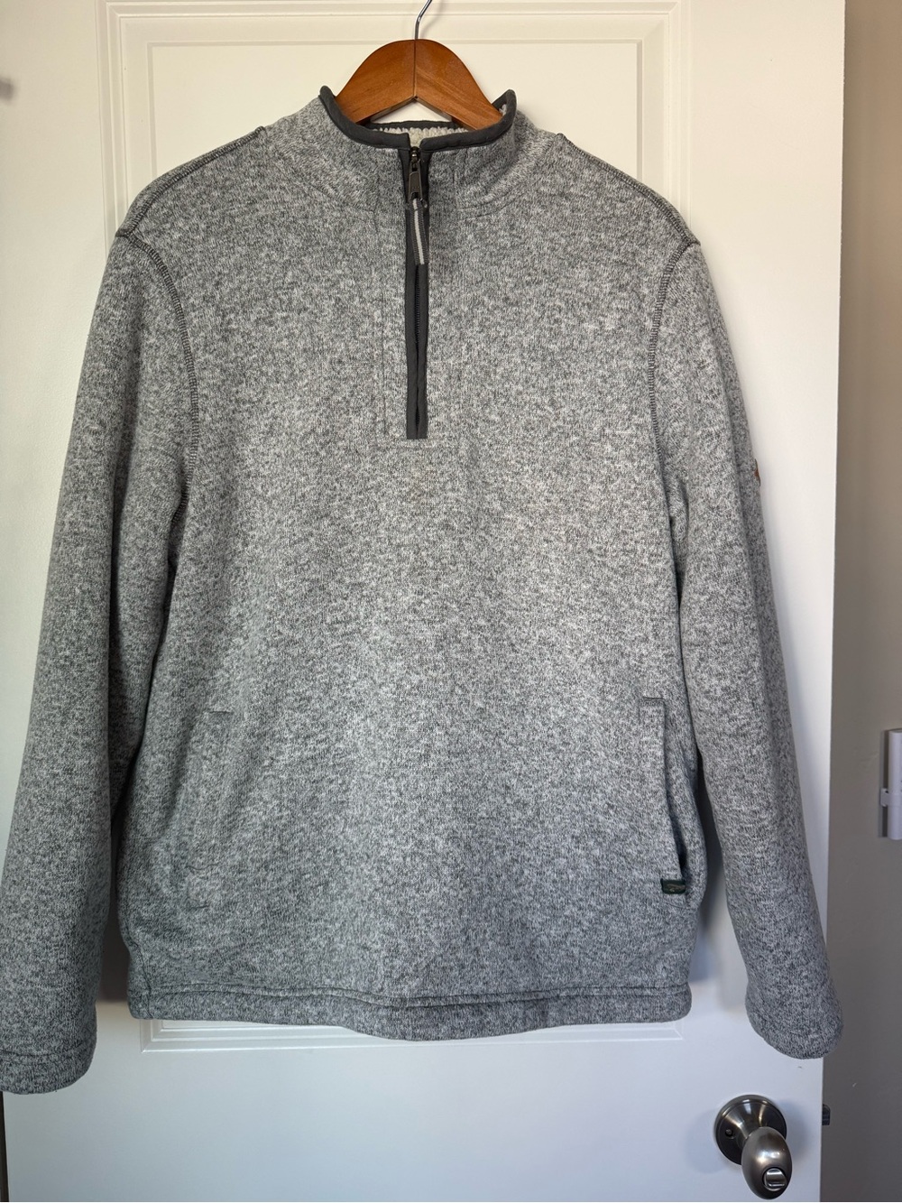 Men's Gray Half-Zip Sweater Pullover